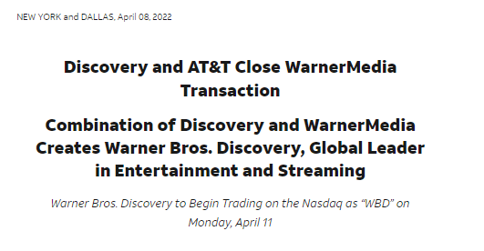 WarnerMedia transaction